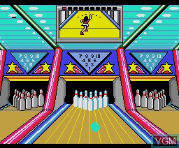 In-game screen of the game Dynamite Bowl on MSX2