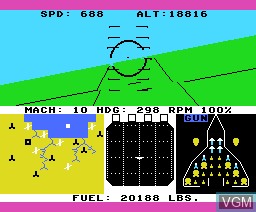 In-game screen of the game F15 Strike Eagle on MSX2