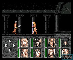 In-game screen of the game Heroes of The Lance on MSX2