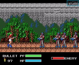 In-game screen of the game War of The Dead on MSX2