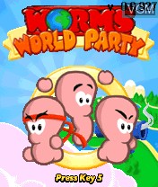 Title screen of the game Worms World Party on Nokia N-Gage
