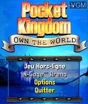 Title screen of the game Pocket Kingdom - Own the World on Nokia N-Gage