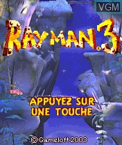Title screen of the game Rayman 3 on Nokia N-Gage