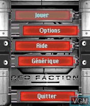 Menu screen of the game Red Faction on Nokia N-Gage