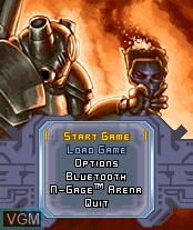 Menu screen of the game Rifts - Promise of Power on Nokia N-Gage
