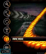 Menu screen of the game Asphalt - Urban GT 2 on Nokia N-Gage