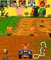 In-game screen of the game Crash Nitro Kart on Nokia N-Gage