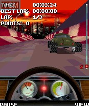 In-game screen of the game Stunt Car Extreme on Nokia N-Gage