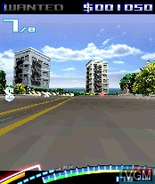 In-game screen of the game Asphalt - Urban GT 2 on Nokia N-Gage