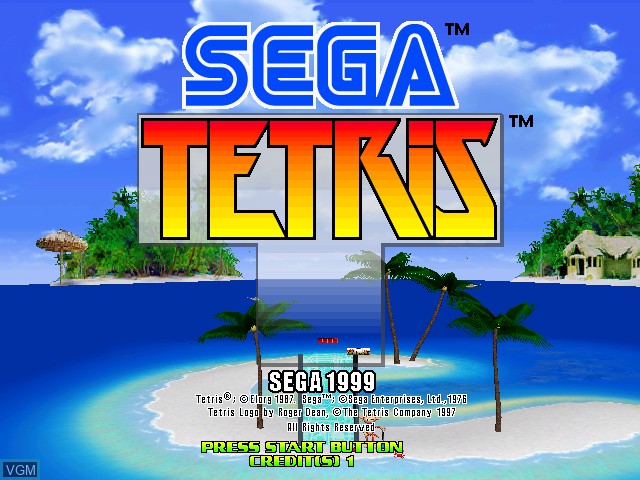 Title screen of the game Sega Tetris on Naomi