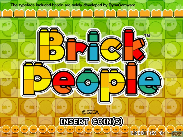 Title screen of the game Brick People / Block PeePoo on Naomi