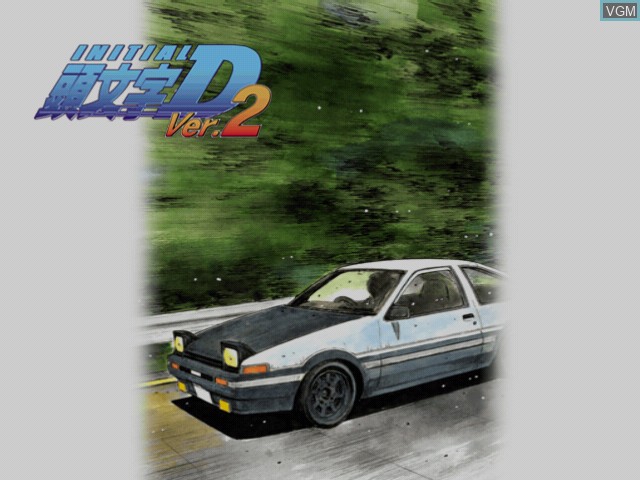 Title screen of the game Initial D Arcade Stage Ver. 2 on Naomi
