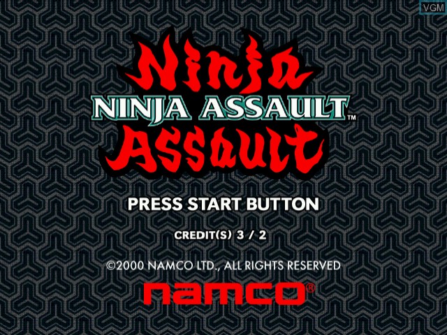 Title screen of the game Ninja Assault on Naomi