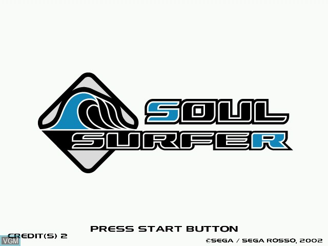 Title screen of the game Soul Surfer on Naomi