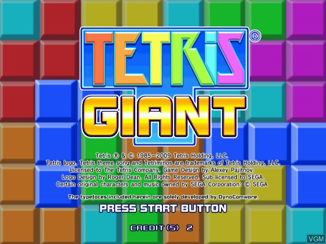 Title screen of the game Tetris Giant / Tetris Dekaris on Naomi