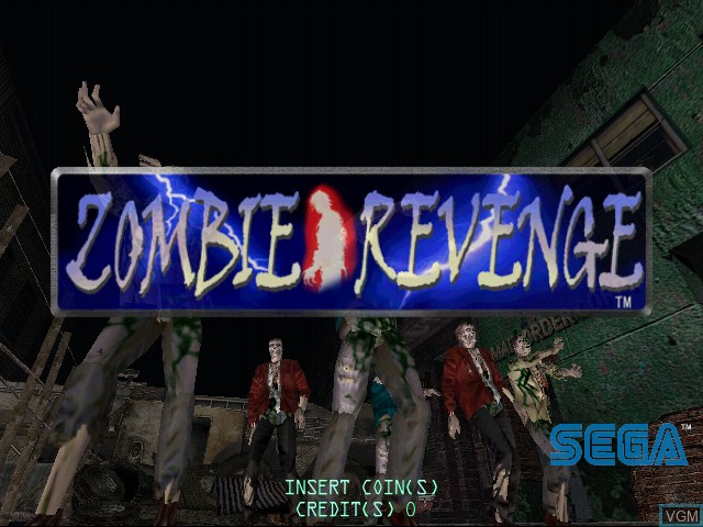 Title screen of the game Zombie Revenge on Naomi