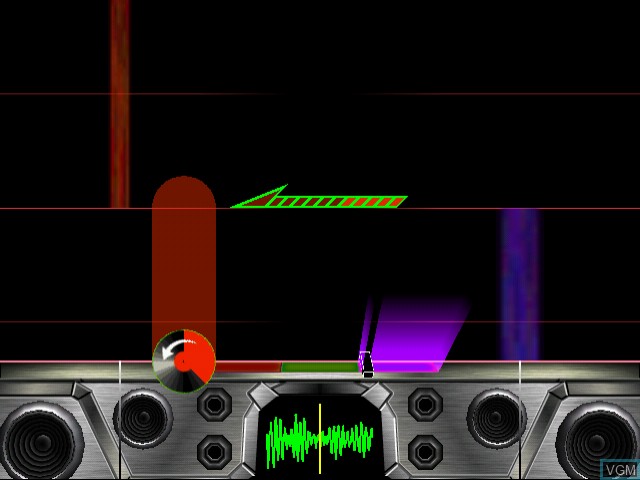 In-game screen of the game Crackin' DJ on Naomi