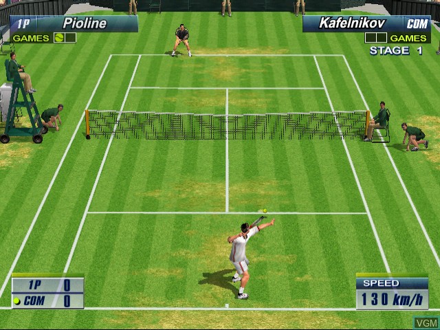 In-game screen of the game Virtua Tennis 2 / Power Smash 2 on Naomi