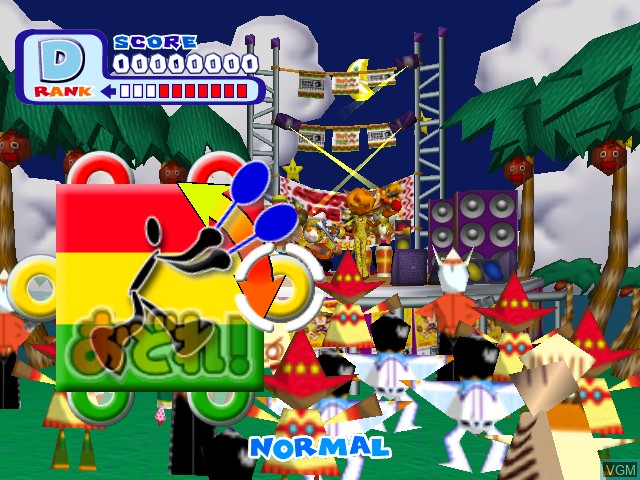 In-game screen of the game Samba de Amigo ver.2000 on Naomi