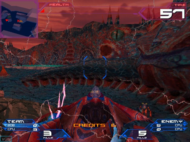 In-game screen of the game Alien Front on Naomi