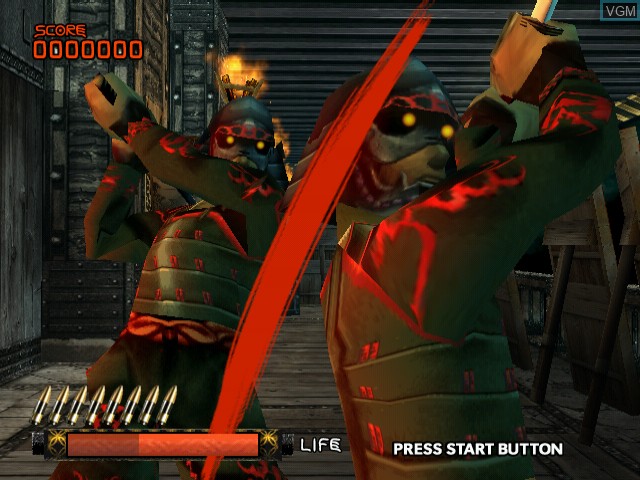 In-game screen of the game Ninja Assault on Naomi