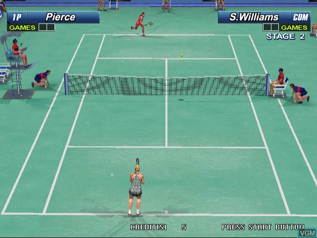 In-game screen of the game Virtua Tennis 2 / Power Smash 2 on Naomi