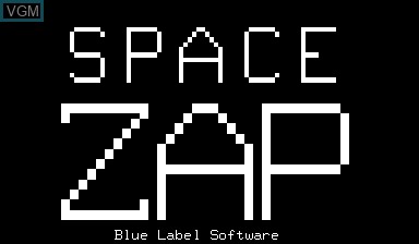 Title screen of the game Spacezap on Nascom