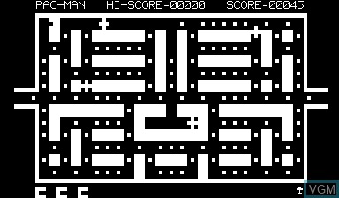 In-game screen of the game Pac-man on Nascom