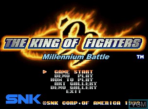 Title screen of the game King of Fighters '99, The on SNK NeoGeo CD