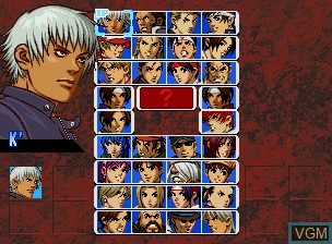 Menu screen of the game King of Fighters '99, The on SNK NeoGeo CD