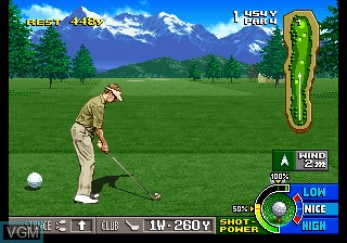In-game screen of the game Big Tournament Golf on SNK NeoGeo CD