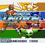 Title screen of the game Biomotor Unitron on SNK NeoGeo Pocket