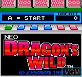 Title screen of the game Neo Dragon's Wild on SNK NeoGeo Pocket