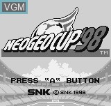Title screen of the game NeoGeo Cup '98 on SNK NeoGeo Pocket