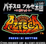 Title screen of the game Pachisuro Azure Oogoku Pocket Azteca on SNK NeoGeo Pocket