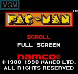 Title screen of the game Pac-Man on SNK NeoGeo Pocket