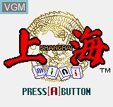 Title screen of the game Shanghai Mini on SNK NeoGeo Pocket