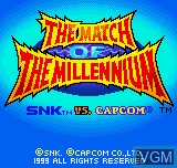 Title screen of the game SNK Vs Capcom - Match of The Millennium on SNK NeoGeo Pocket