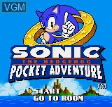Title screen of the game Sonic the Hedgehog - Pocket Adventure on SNK NeoGeo Pocket