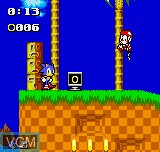 Menu screen of the game Sonic the Hedgehog - Pocket Adventure on SNK NeoGeo Pocket