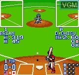 In-game screen of the game Dynamite Slugger on SNK NeoGeo Pocket