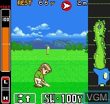In-game screen of the game Neo Turf Masters on SNK NeoGeo Pocket
