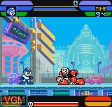 In-game screen of the game Rockman Battle & Fighters on SNK NeoGeo Pocket
