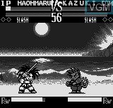 In-game screen of the game Samurai Shodown! on SNK NeoGeo Pocket