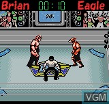 In-game screen of the game Wrestling Madness on SNK NeoGeo Pocket