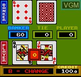 In-game screen of the game Neo Baccarat on SNK NeoGeo Pocket