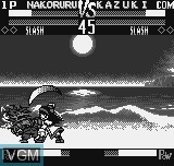In-game screen of the game Samurai Shodown! on SNK NeoGeo Pocket