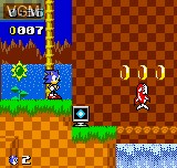 In-game screen of the game Sonic the Hedgehog - Pocket Adventure on SNK NeoGeo Pocket