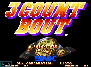 Title screen of the game 3 Count Bout / Fire Suplex on SNK NeoGeo