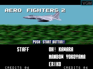 Title screen of the game Aero Fighters 2 / Sonic Wings 2 on SNK NeoGeo